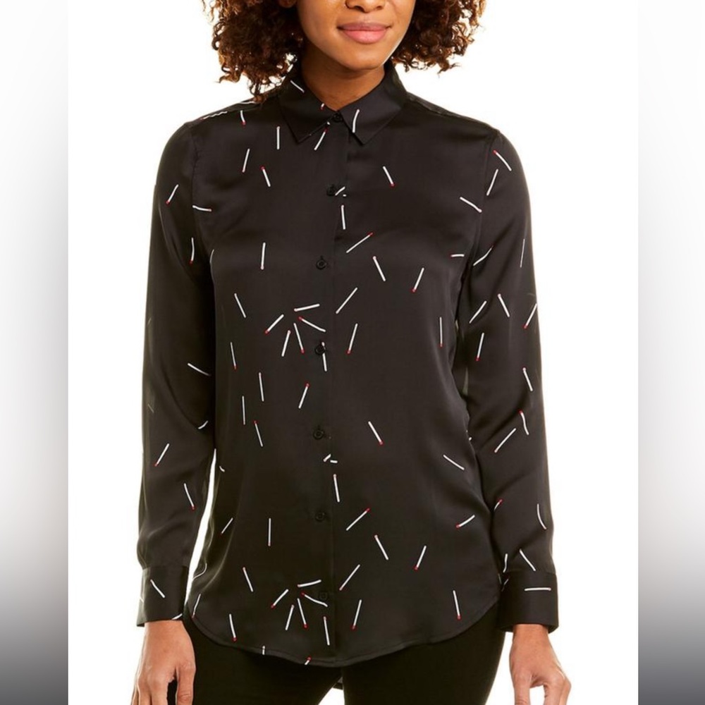 Equipment essential blouse, black matchstick, size XL, NWT